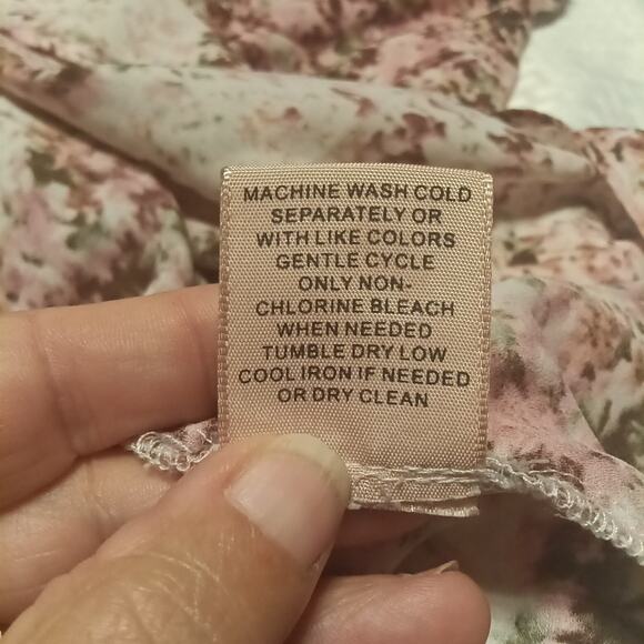 Philosophy Women's Floral Print Shirt Plus Size 1X 3/4 Sleeve Blouse Boho Tunic - Picture 4 of 6